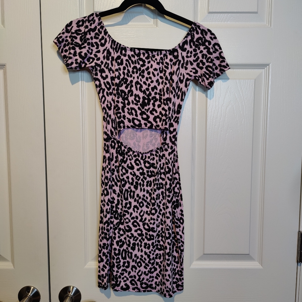 PLT leopard cutout dress S